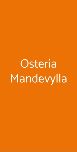 Osteria Mandevylla, Bacoli