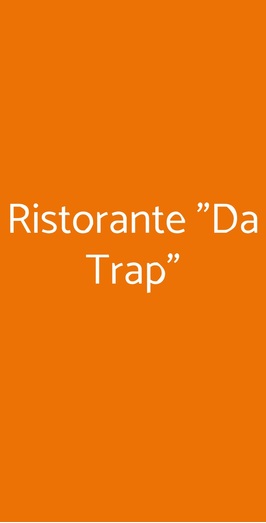 Ristorante "da Trap", Milano