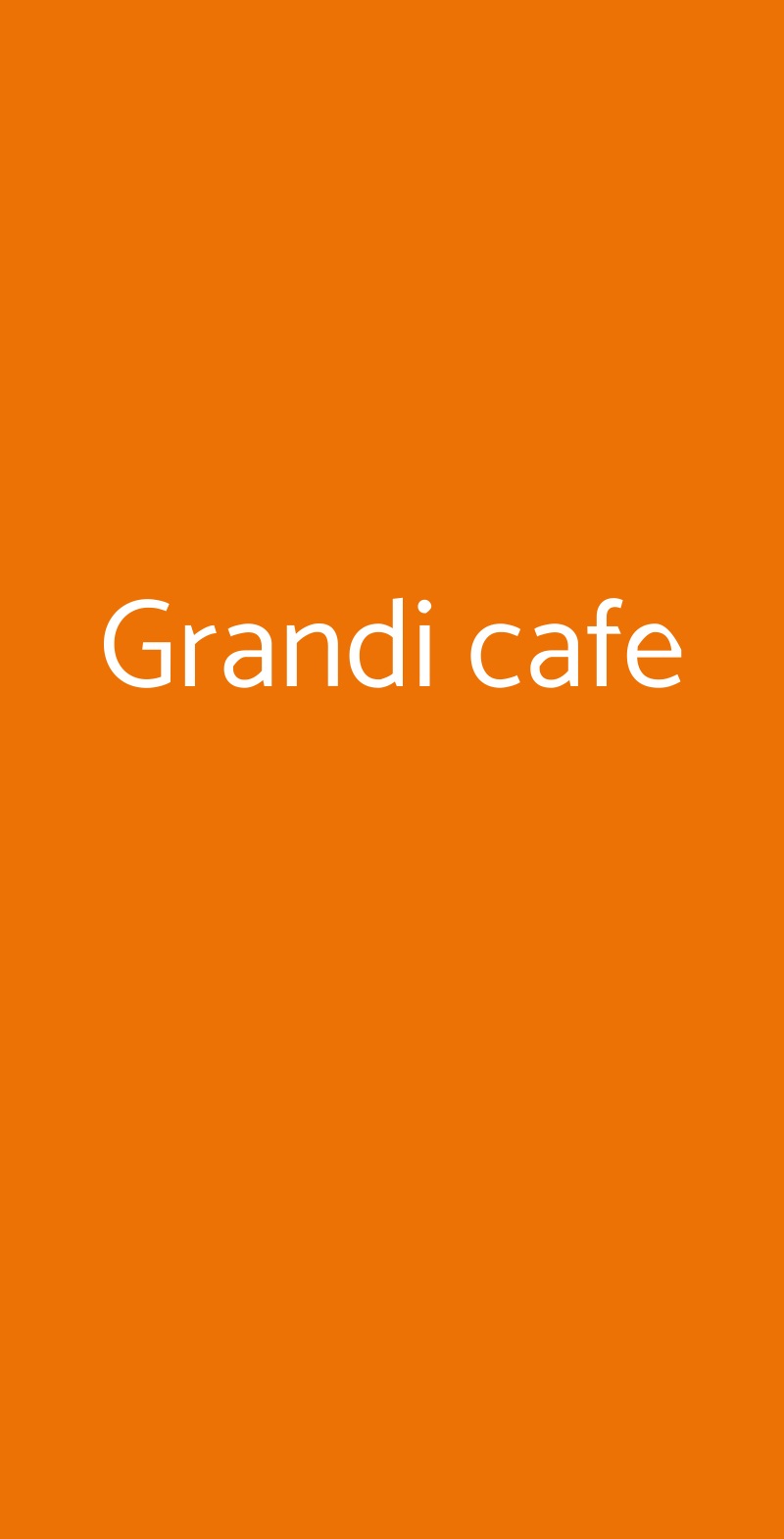 Grandi cafe Pessano Con Bornago menù 1 pagina