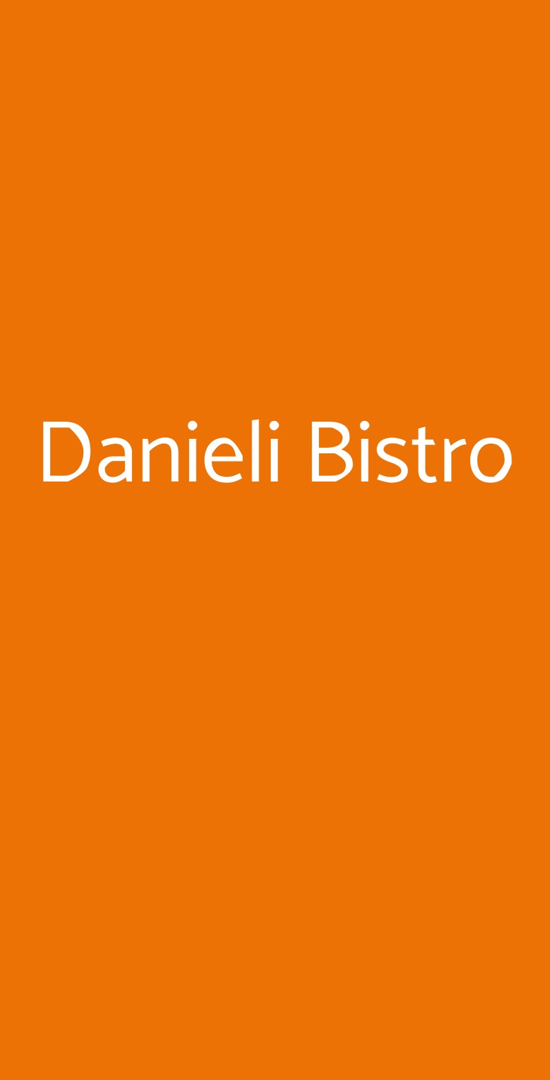 Danieli Bistro Venezia menù 1 pagina