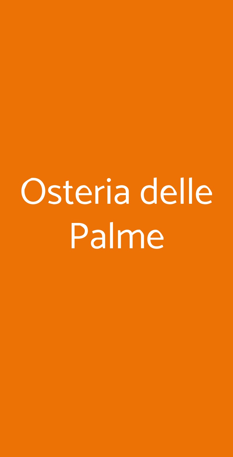 Osteria delle Palme Roma menù 1 pagina