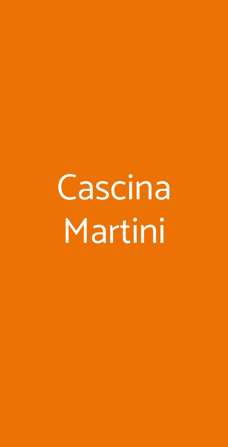 Cascina Martini Alessandria menù 1 pagina