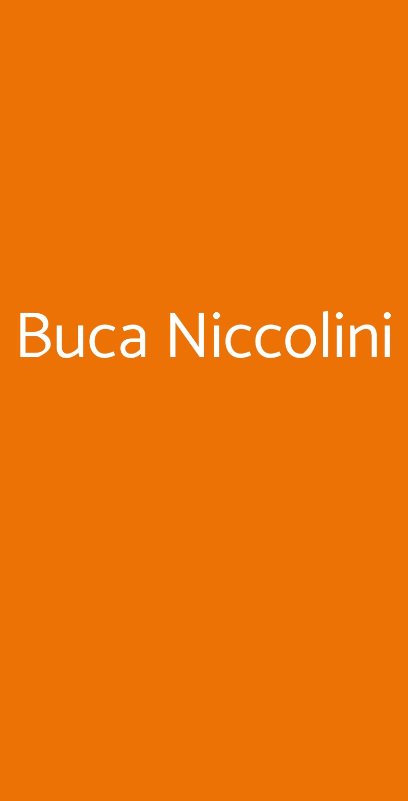 Buca Niccolini Firenze menù 1 pagina