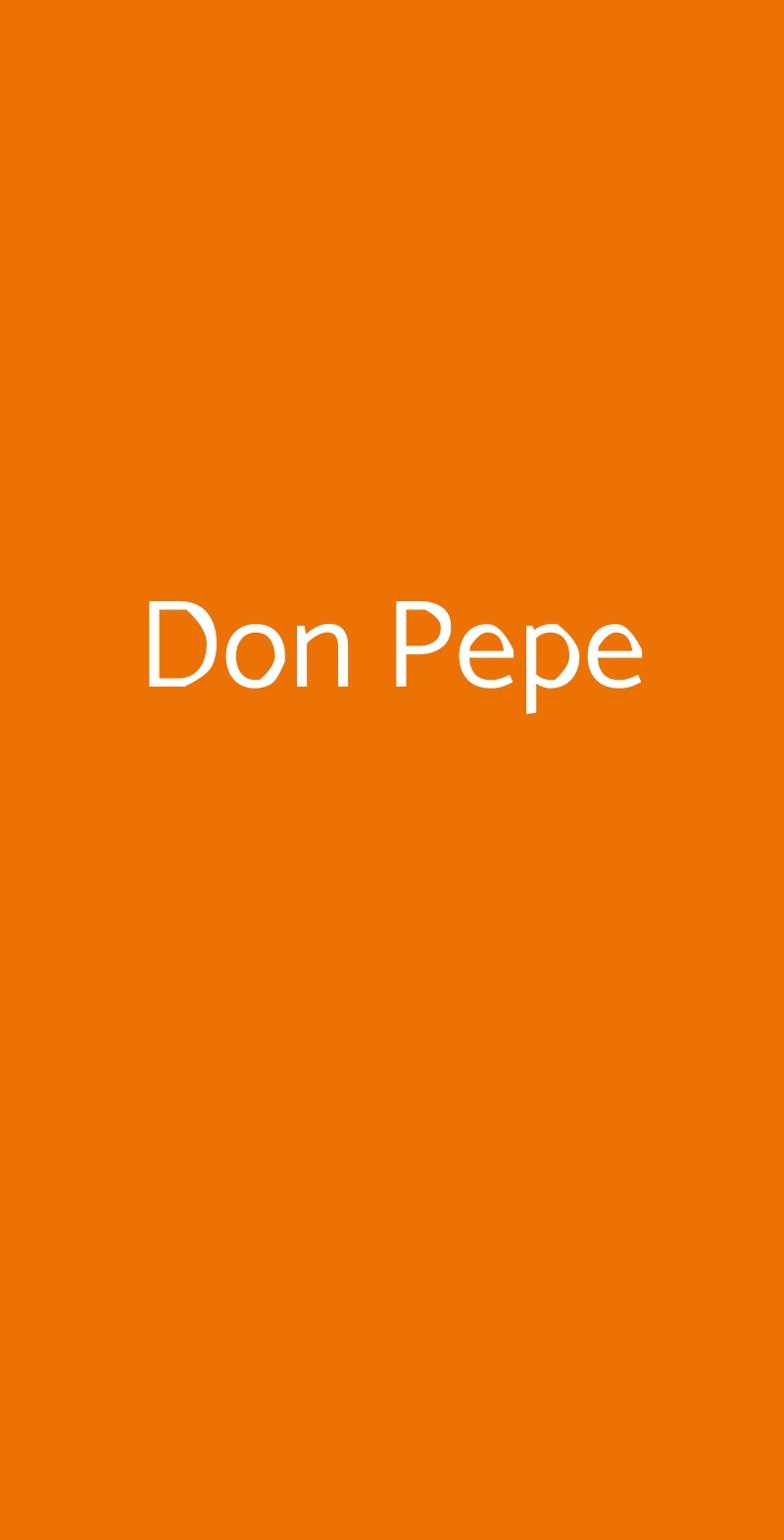 Don Pepe Roma menù 1 pagina