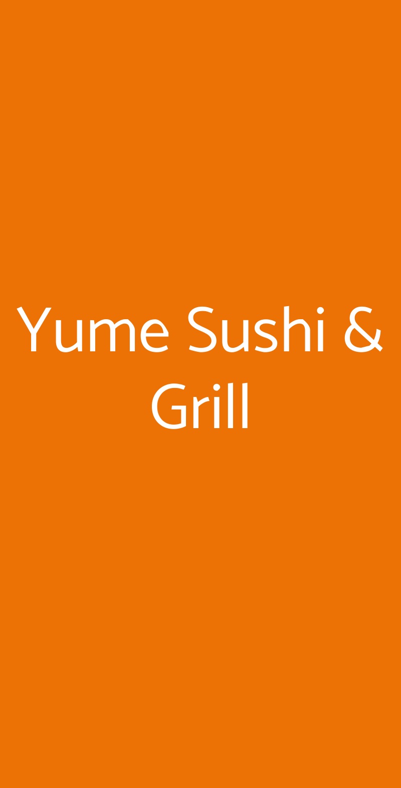 Yume Sushi & Grill Prato menù 1 pagina