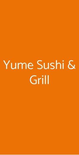 Yume Sushi & Grill, Prato