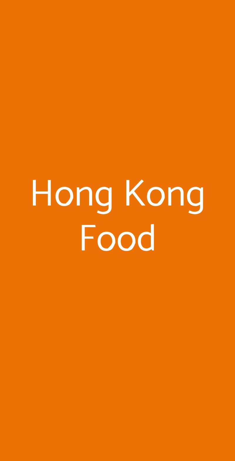 Hong Kong Food Milano menù 1 pagina