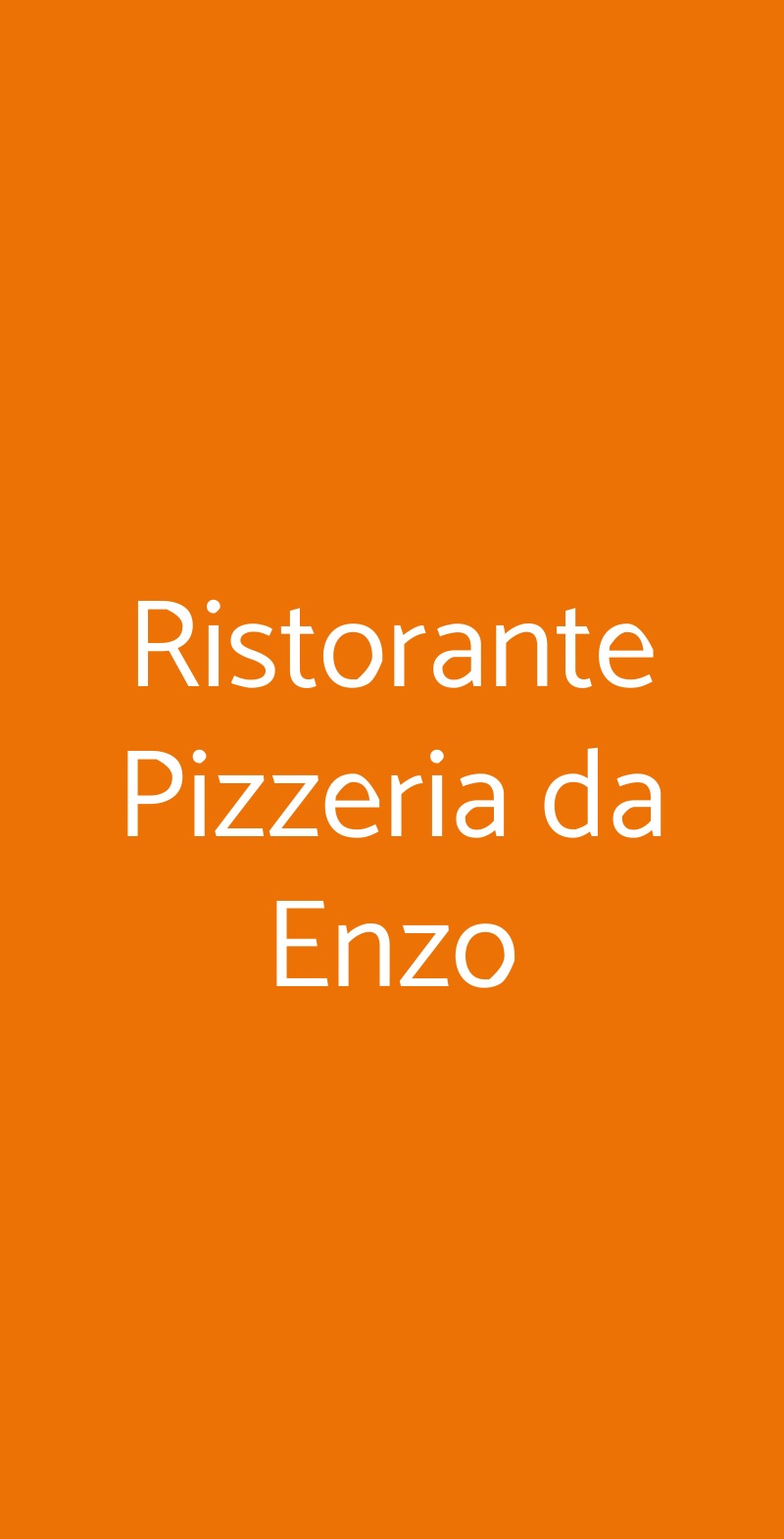 Ristorante Pizzeria da Enzo Sora menù 1 pagina