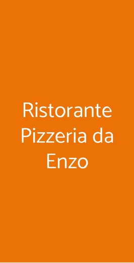Ristorante Pizzeria Da Enzo, Sora