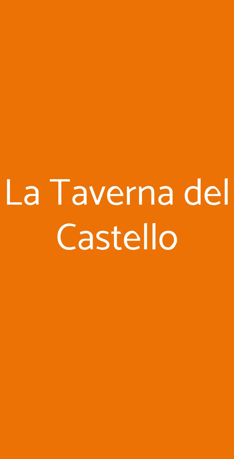 La Taverna del Castello Fiuggi menù 1 pagina