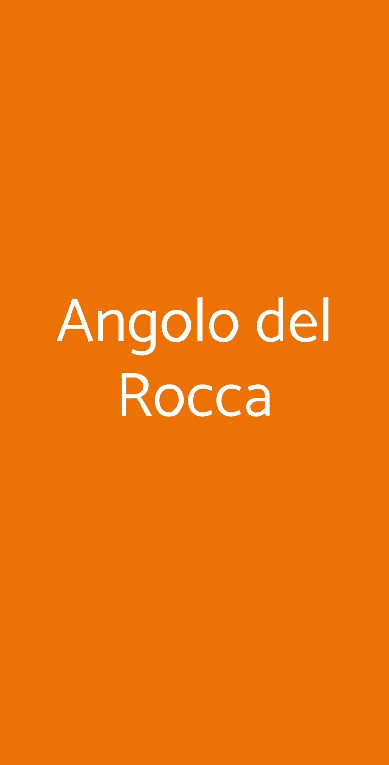 Angolo del Rocca Milano menù 1 pagina