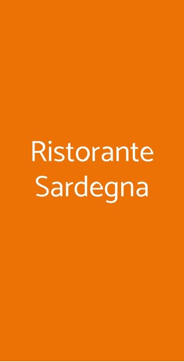 Ristorante Sardegna, Roma
