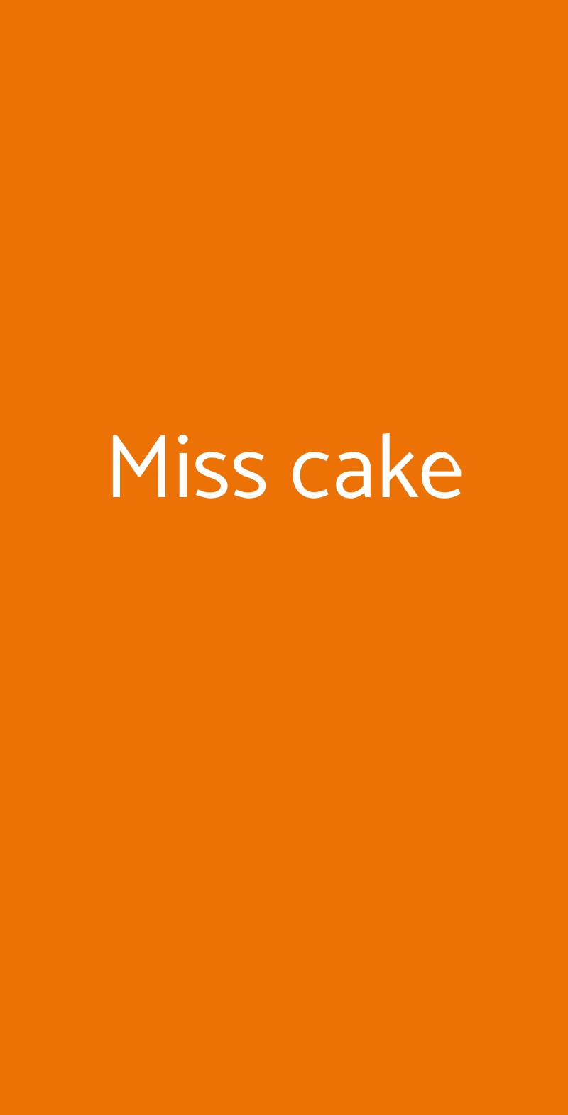 Miss cake Torino menù 1 pagina