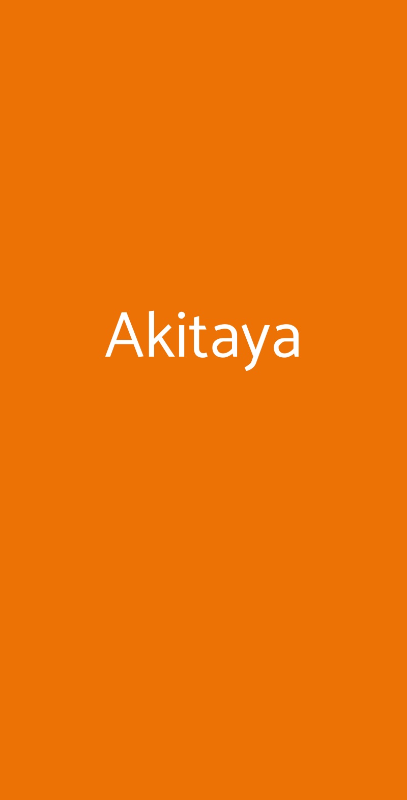 Akitaya Milano menù 1 pagina