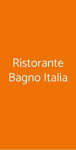 Ristorante Bagno Italia, Pisa