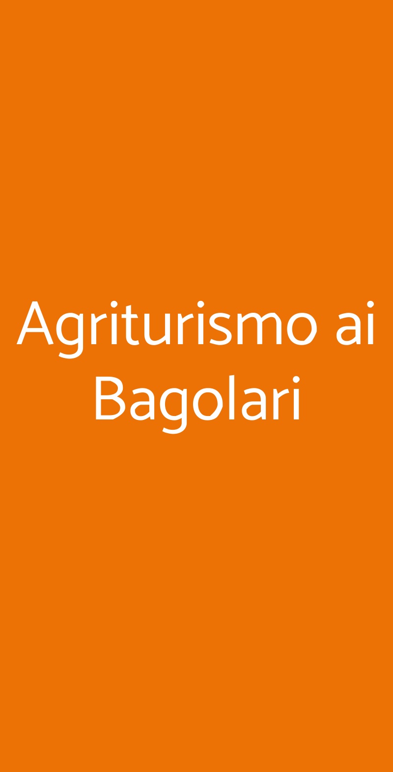 Agriturismo ai Bagolari Altivole menù 1 pagina