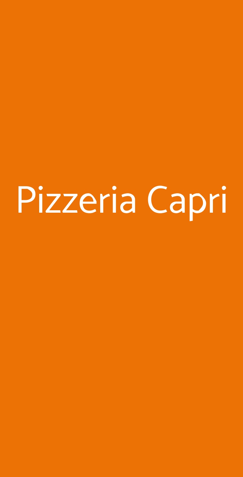 Pizzeria Capri Venezia Mestre menù 1 pagina