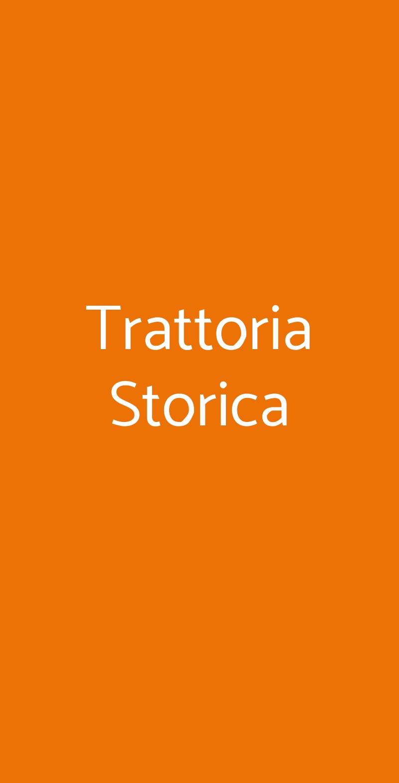 Trattoria Storica Venezia menù 1 pagina