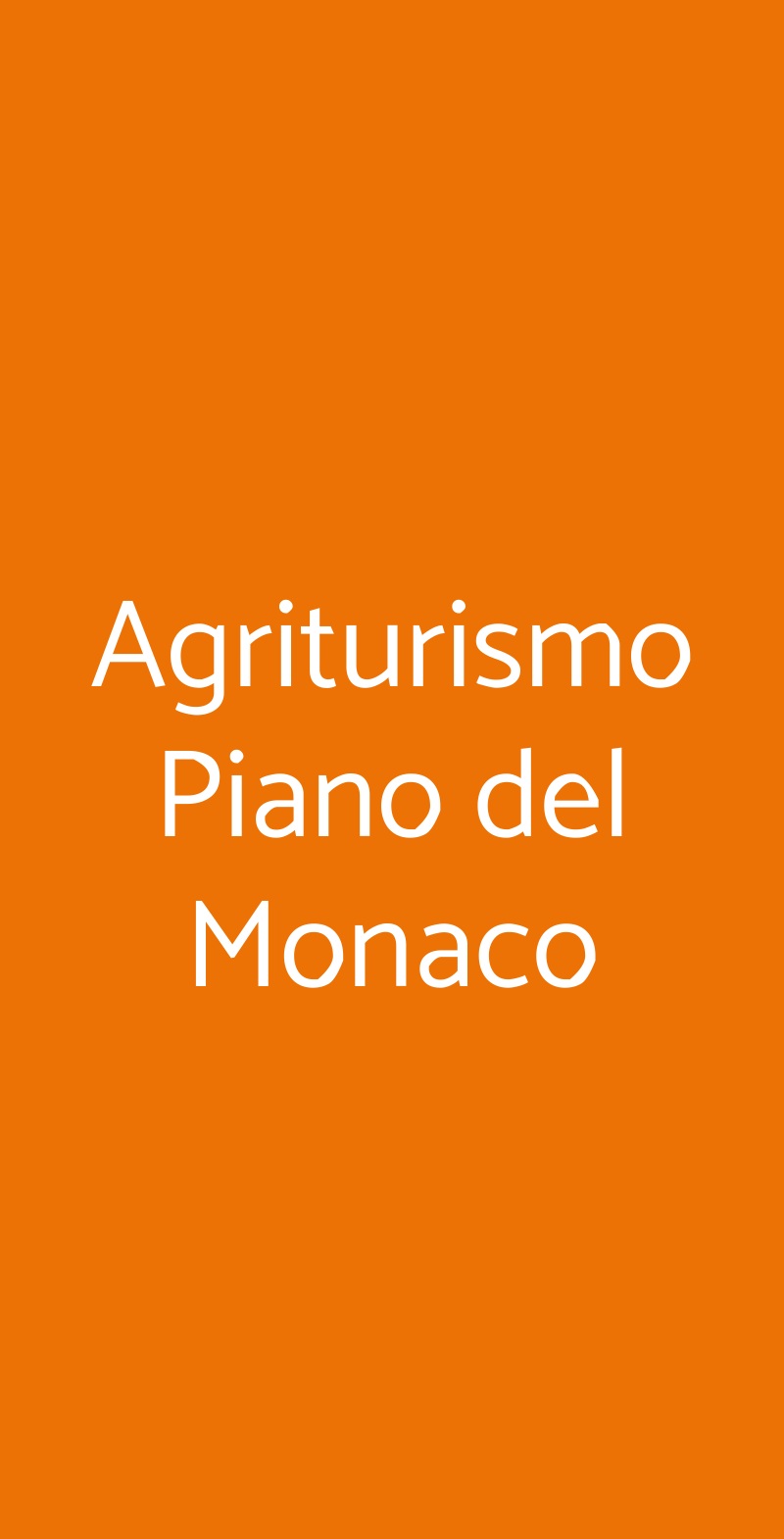 Agriturismo Piano del Monaco Andria menù 1 pagina