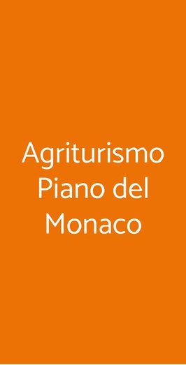 Agriturismo Piano Del Monaco, Andria