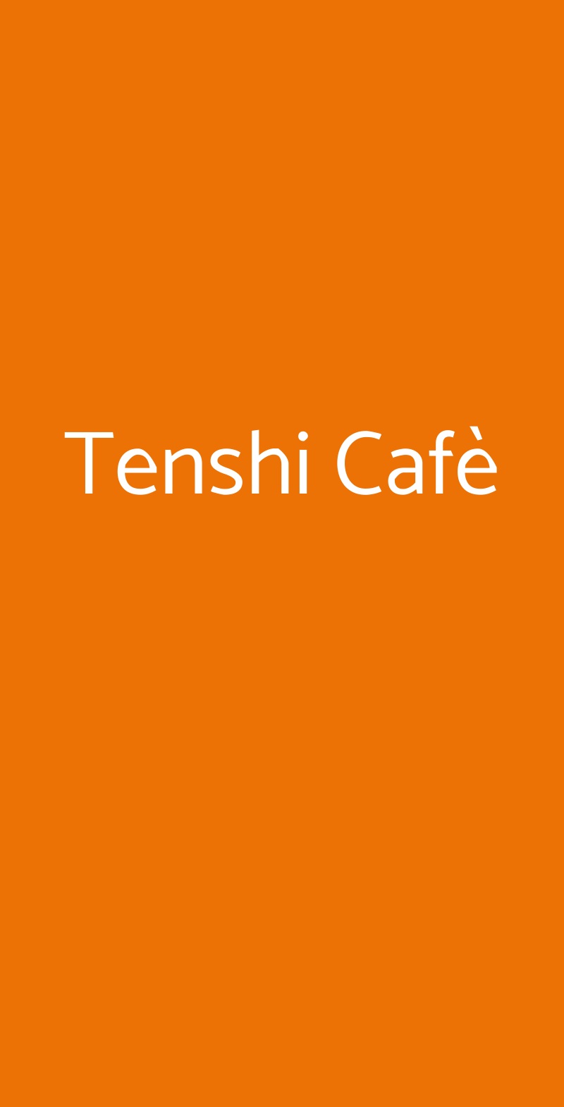 Tenshi Cafè Calvecchia menù 1 pagina