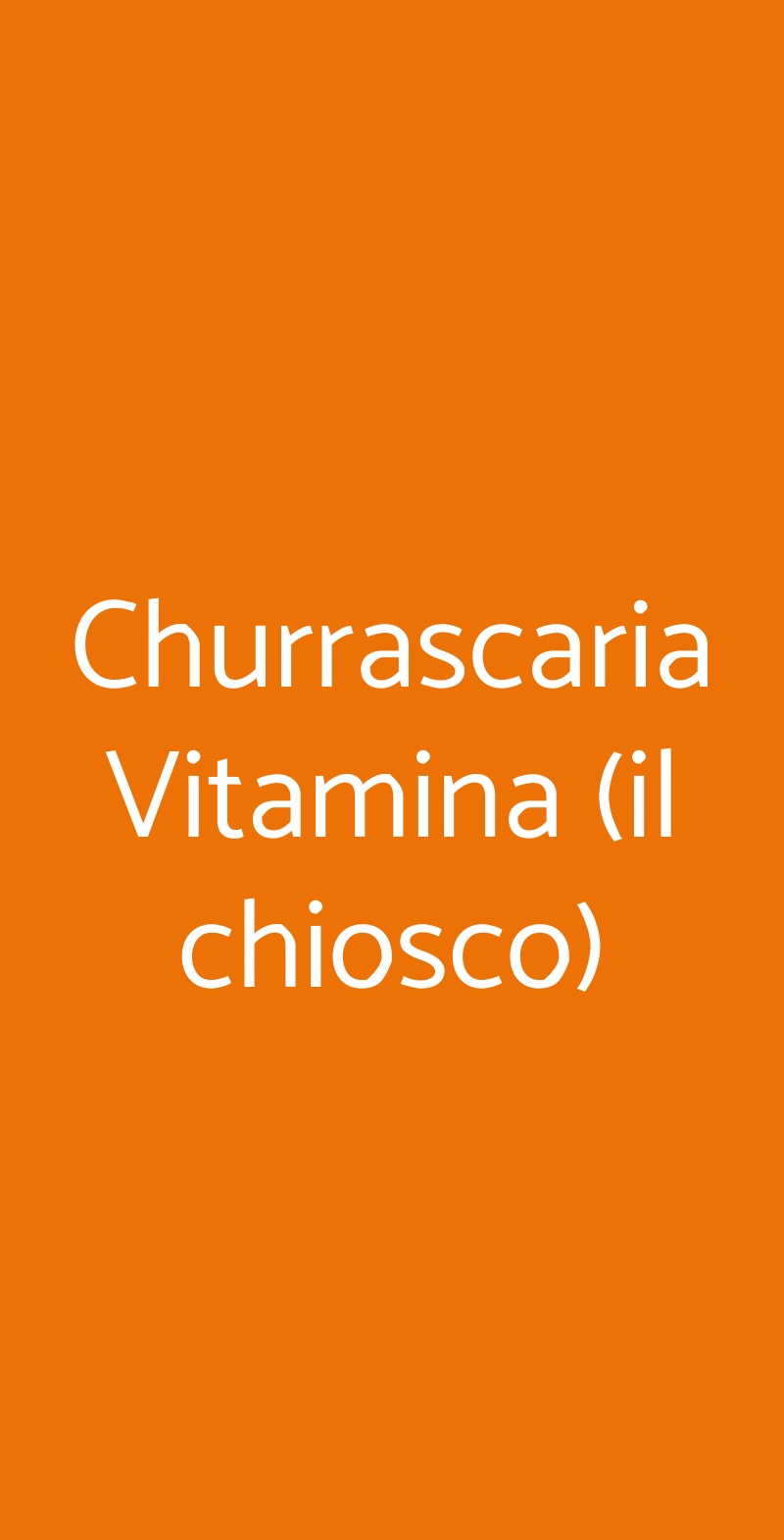 Churrascaria Vitamina (il chiosco) Bologna menù 1 pagina