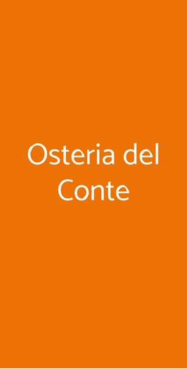 Osteria Del Conte, Sant'Agata Dé Goti