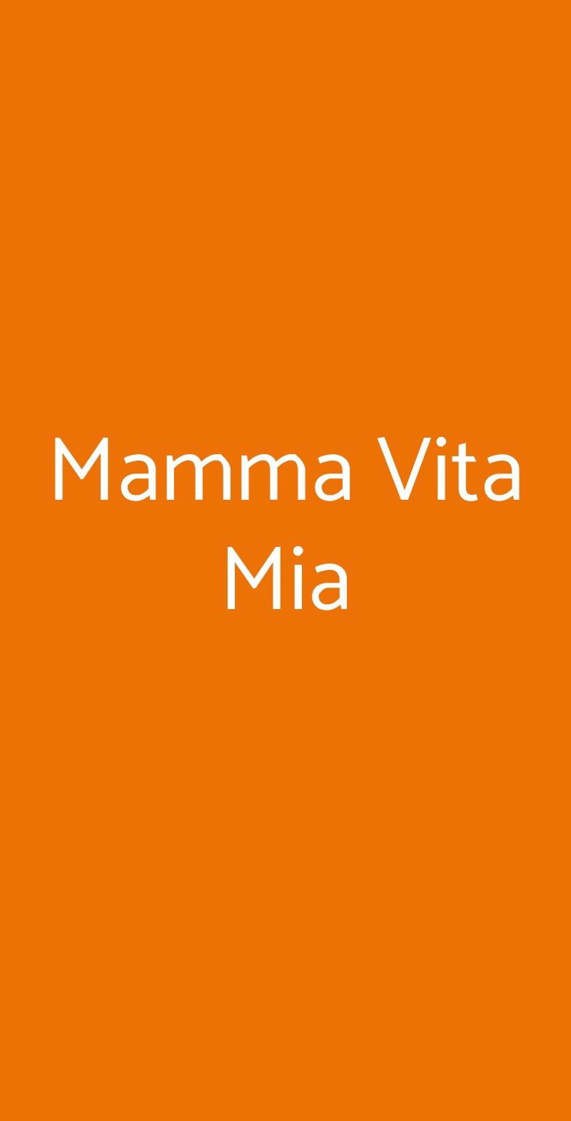 Mamma Vita Mia Roma menù 1 pagina