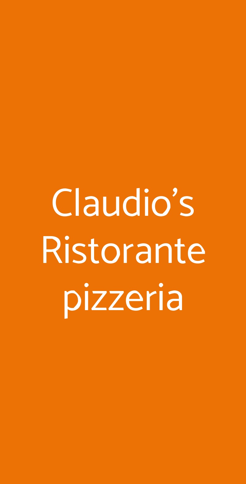 Claudio's Ristorante pizzeria Varedo menù 1 pagina