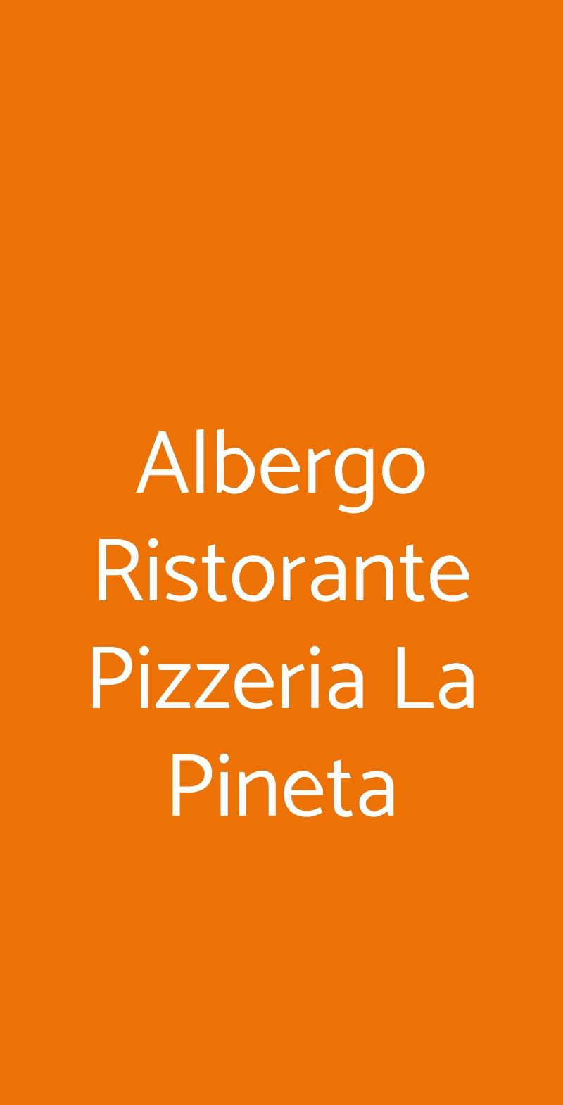 Albergo Ristorante Pizzeria La Pineta Cingoli menù 1 pagina