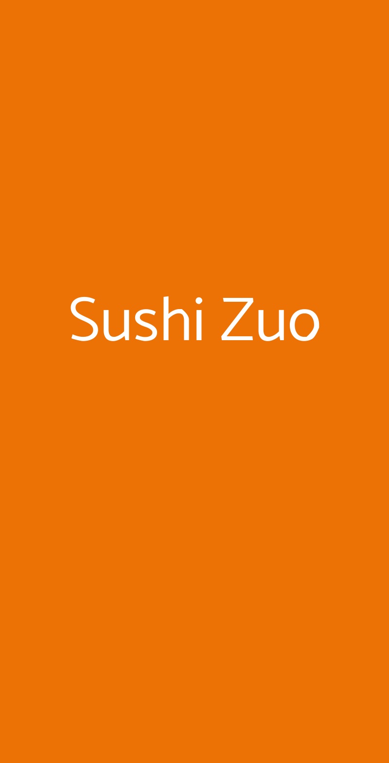 Sushi Zuo Milano menù 1 pagina