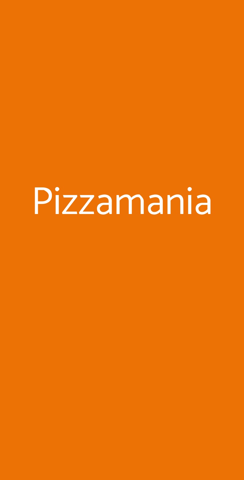 Pizzamania Roma menù 1 pagina