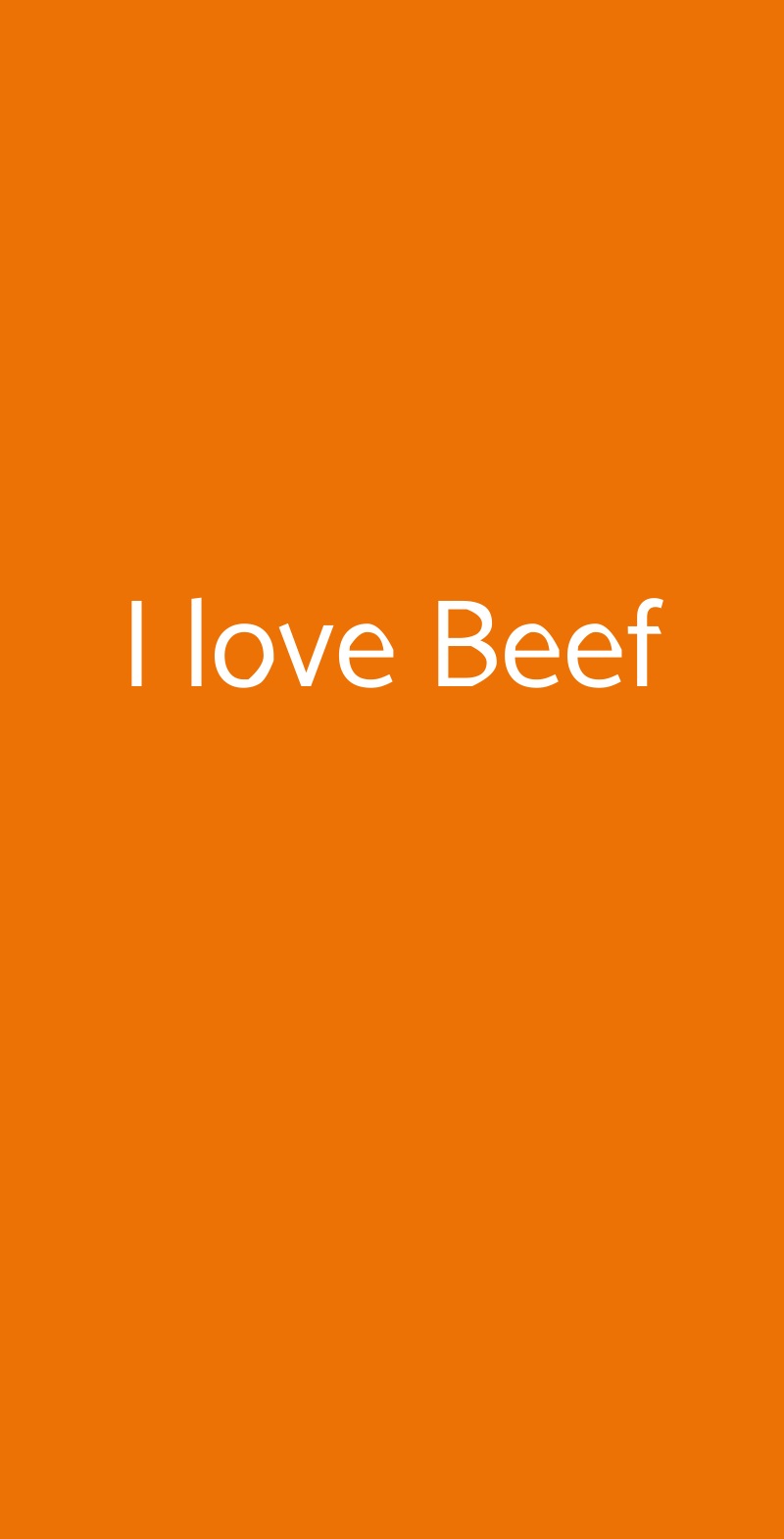 I love Beef Chiaia menù 1 pagina