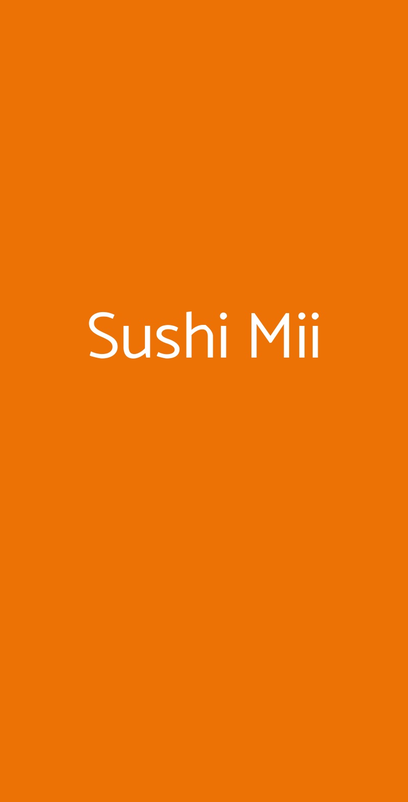 Sushi Mii Baranzate menù 1 pagina