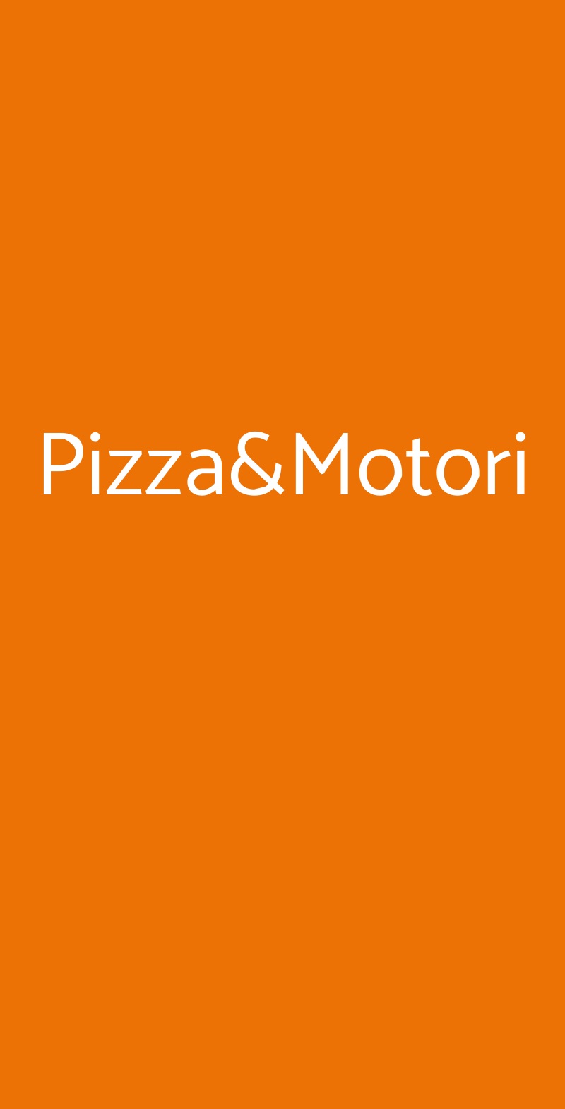 Pizza&Motori Napoli menù 1 pagina