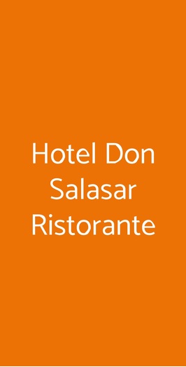 Hotel Don Salasar Ristorante, Sant'Anna arresi