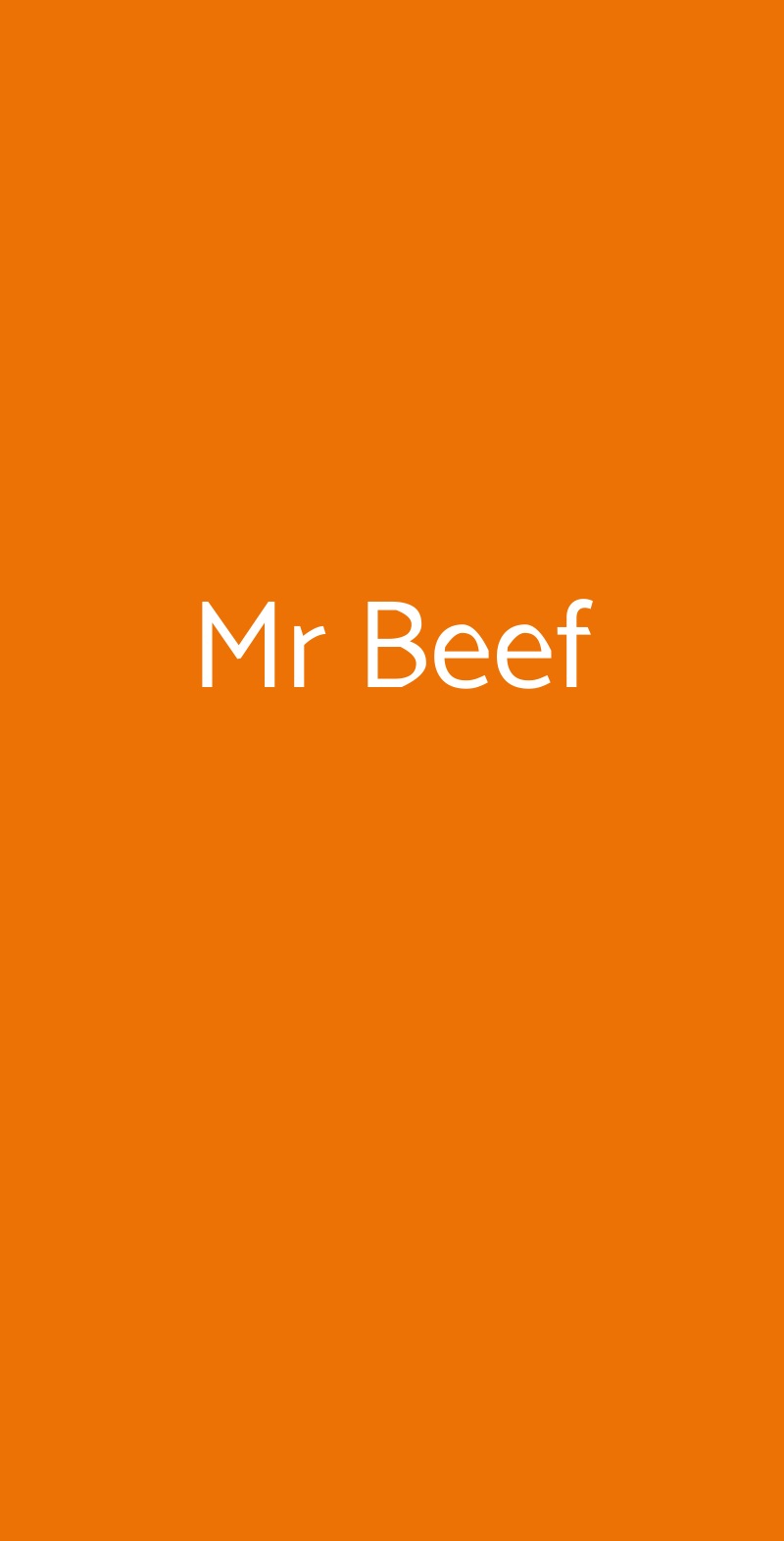 Mr Beef Roma menù 1 pagina