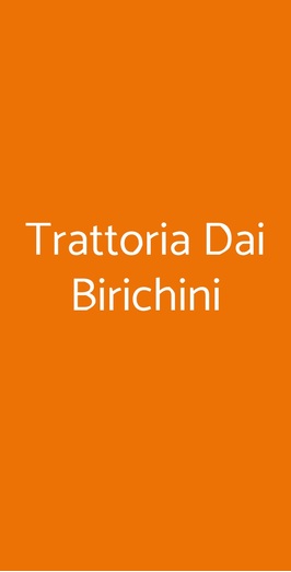 Trattoria Dai Birichini, Bologna