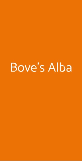 Bove's Alba, Alba