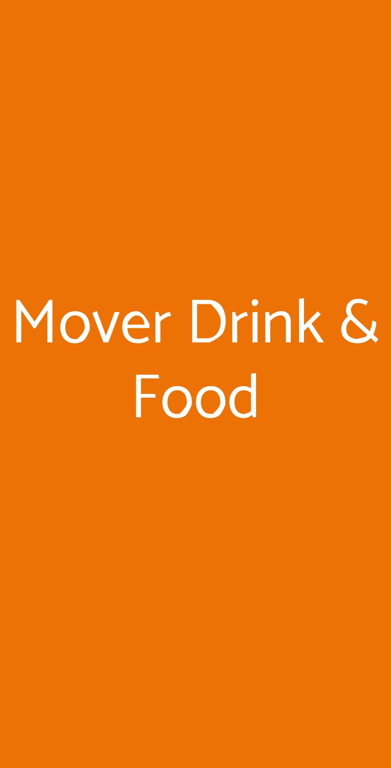 Mover Drink & Food Venezia menù 1 pagina