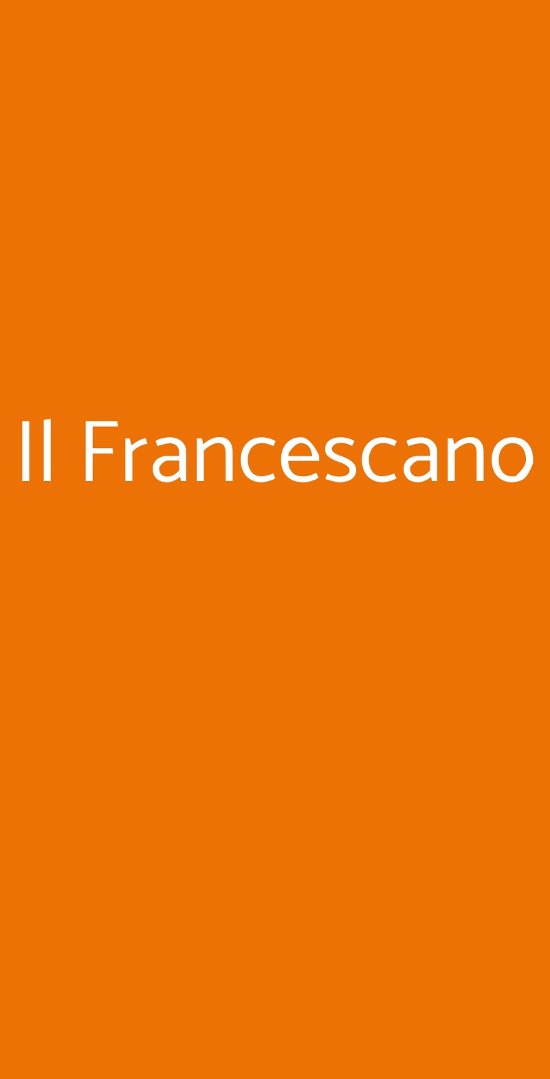 Il Francescano Firenze menù 1 pagina