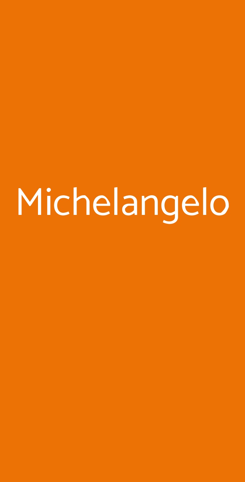 Michelangelo Milano menù 1 pagina