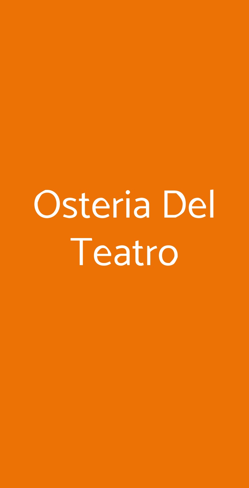 Osteria Del Teatro Cortona menù 1 pagina
