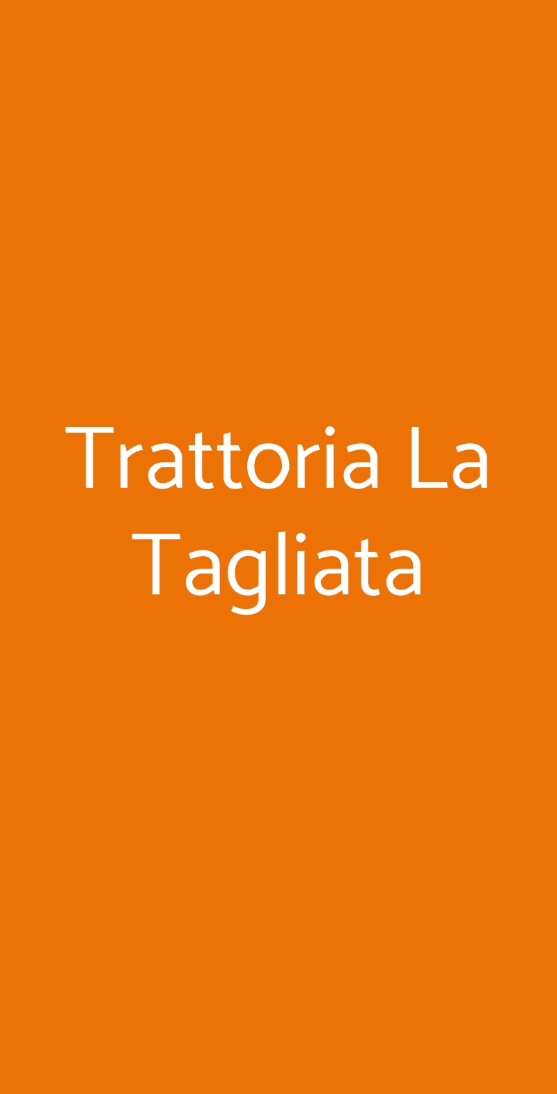 Trattoria La Tagliata Bologna menù 1 pagina