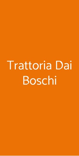 Trattoria Dai Boschi, Villa Salina