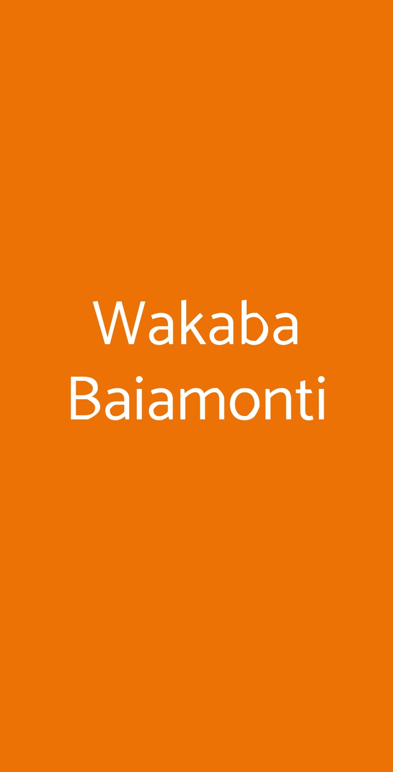 Wakaba Baiamonti Milano menù 1 pagina