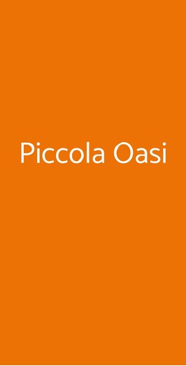 Piccola Oasi, Arbia