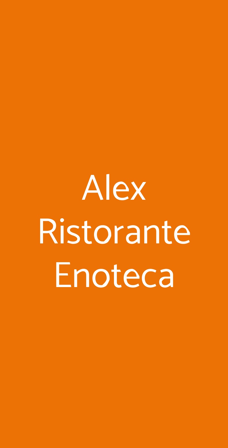 Alex Ristorante Enoteca Pietrasanta menù 1 pagina