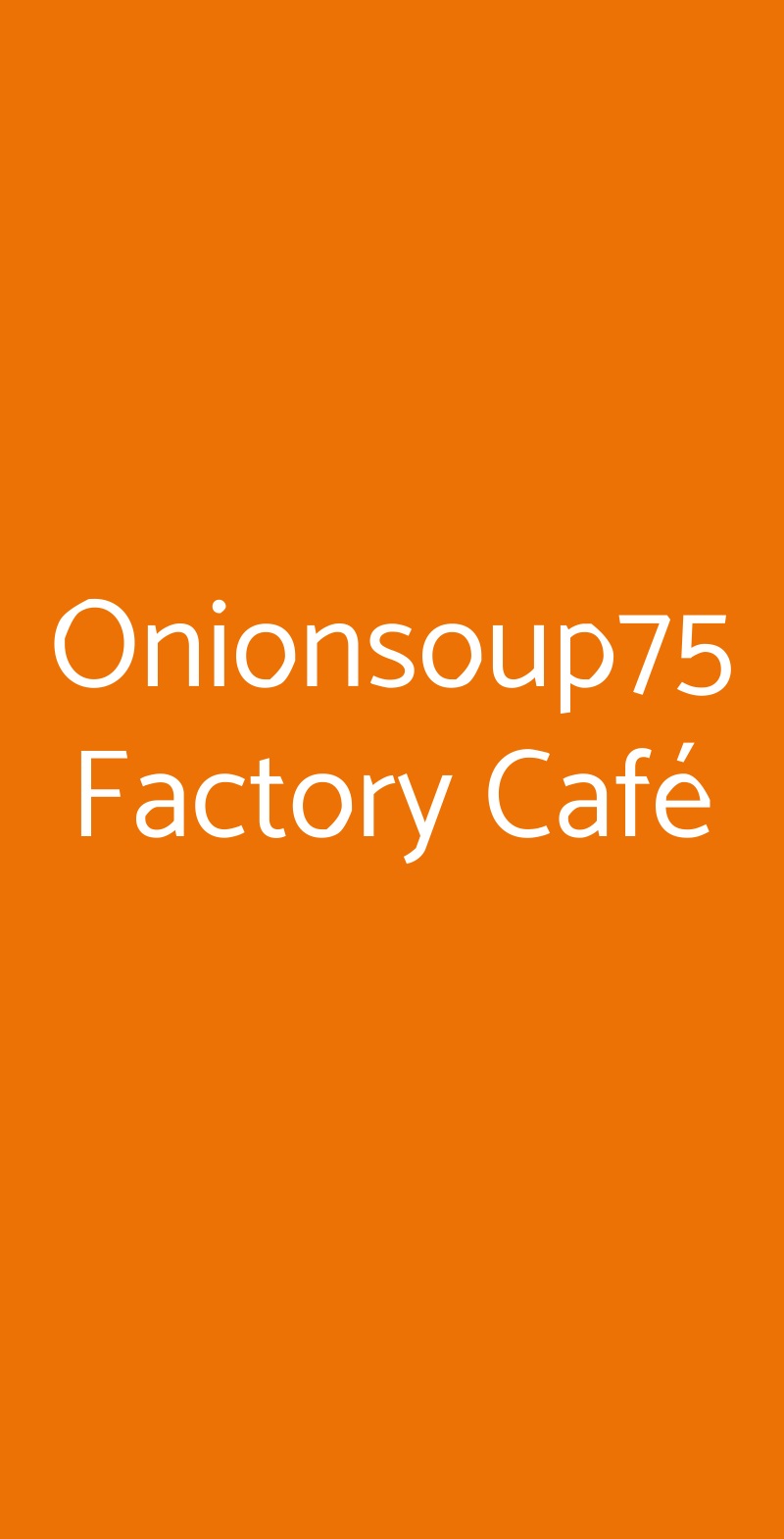 Onionsoup75 Factory Café Milano menù 1 pagina