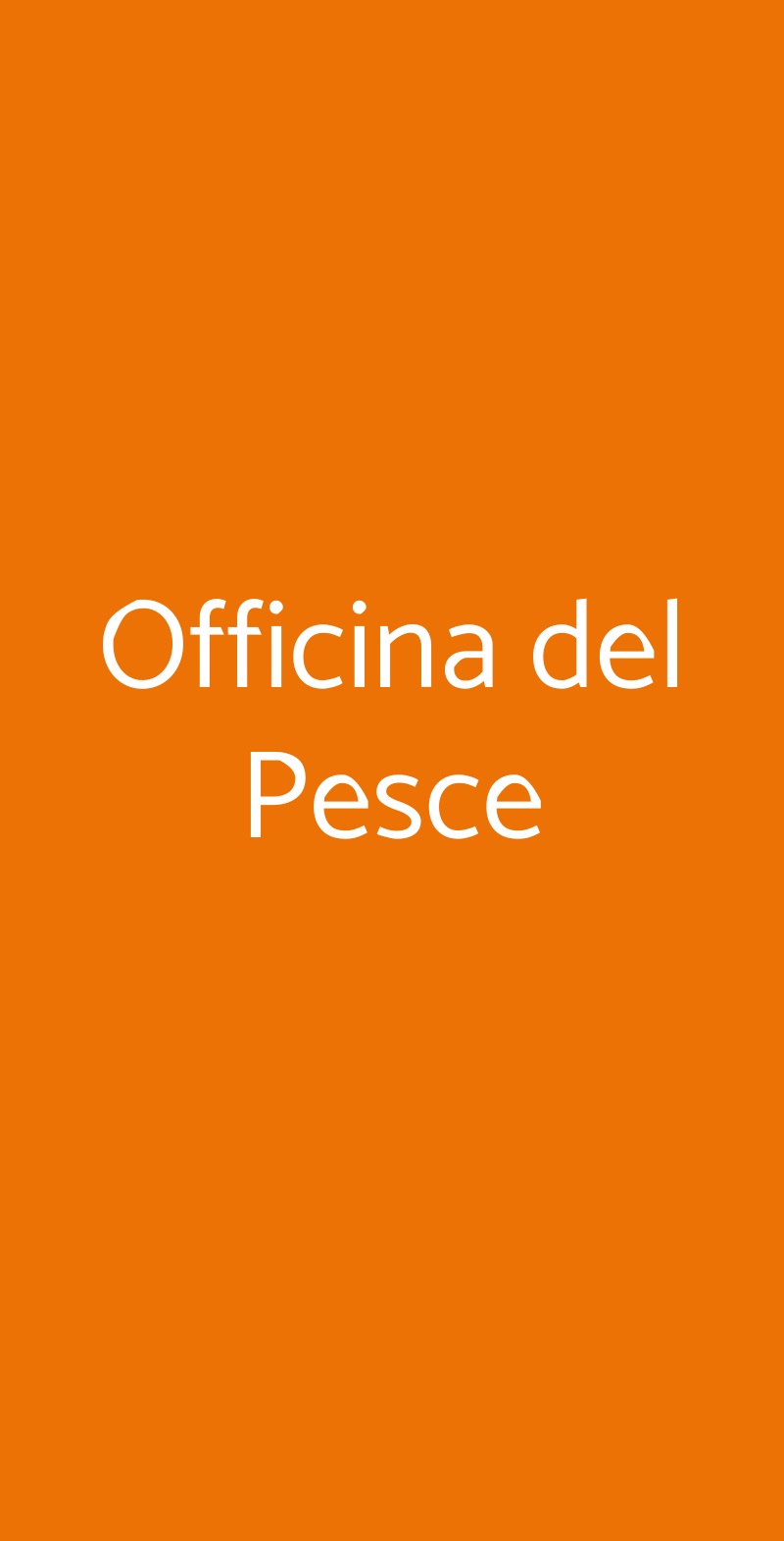 Officina del Pesce Milano menù 1 pagina